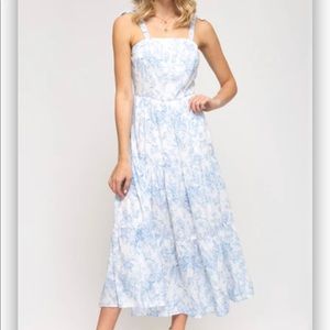 Amelie French print floral dress NWT